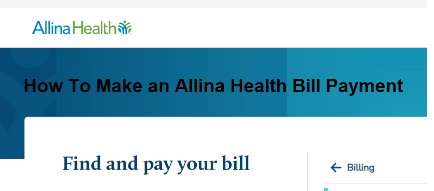 Allina Health Bill Payment